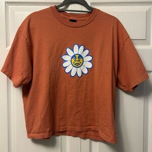 Obey Rust T-Shirt with Daisy Graphic